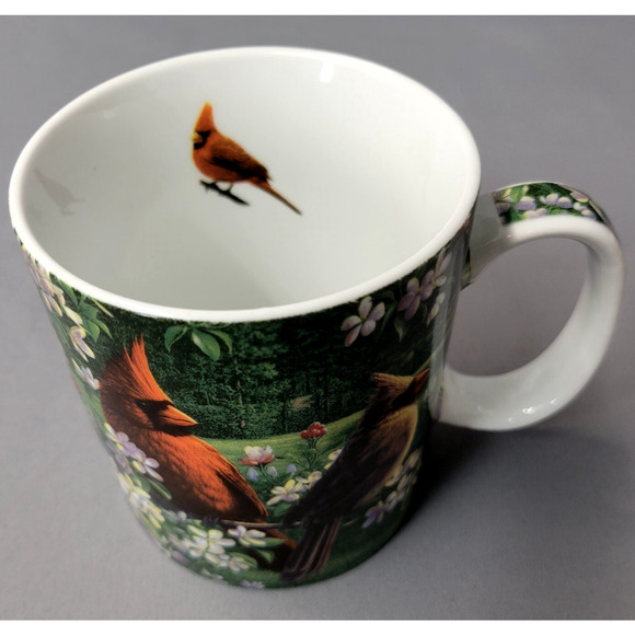 Cardinals Farm Barn Mug Reflective Art Country Music 14 fl oz Handled 4" Tall - Picture 1 of 11